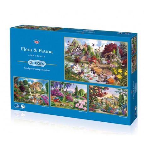 Flora & Fauna 4x500 Jigsaw Puzzle