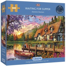 Gibsons Waiting for Supper 500 Piece Jigsaw Puzzle