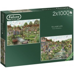 Village Life 2 x 1000 Piece Jigsaw Puzzle