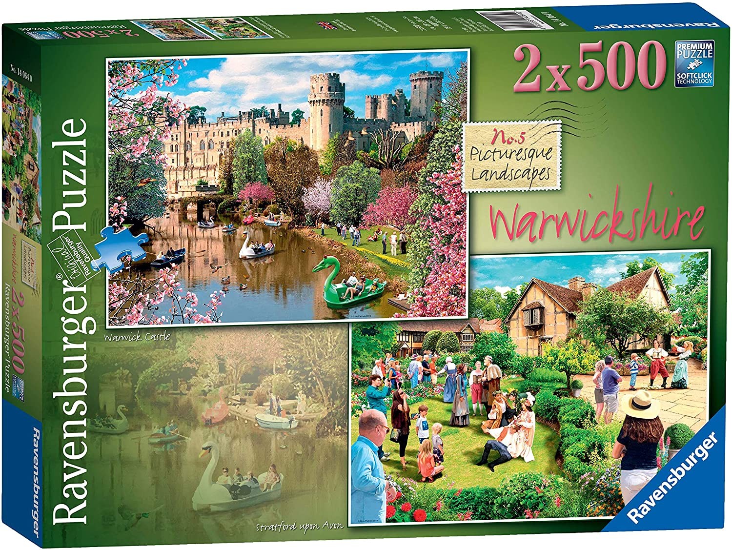 4x500 piece jigsaw puzzles Ravensburger 500 2x500 COMPLETE